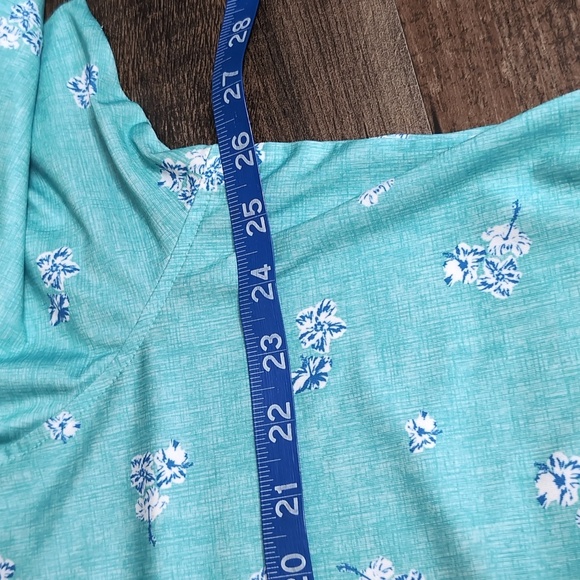 Johnnie-O Jenkins Prep-Formance Printed Golf Polo Size XL In Aqua Blue - Picture 9 of 10